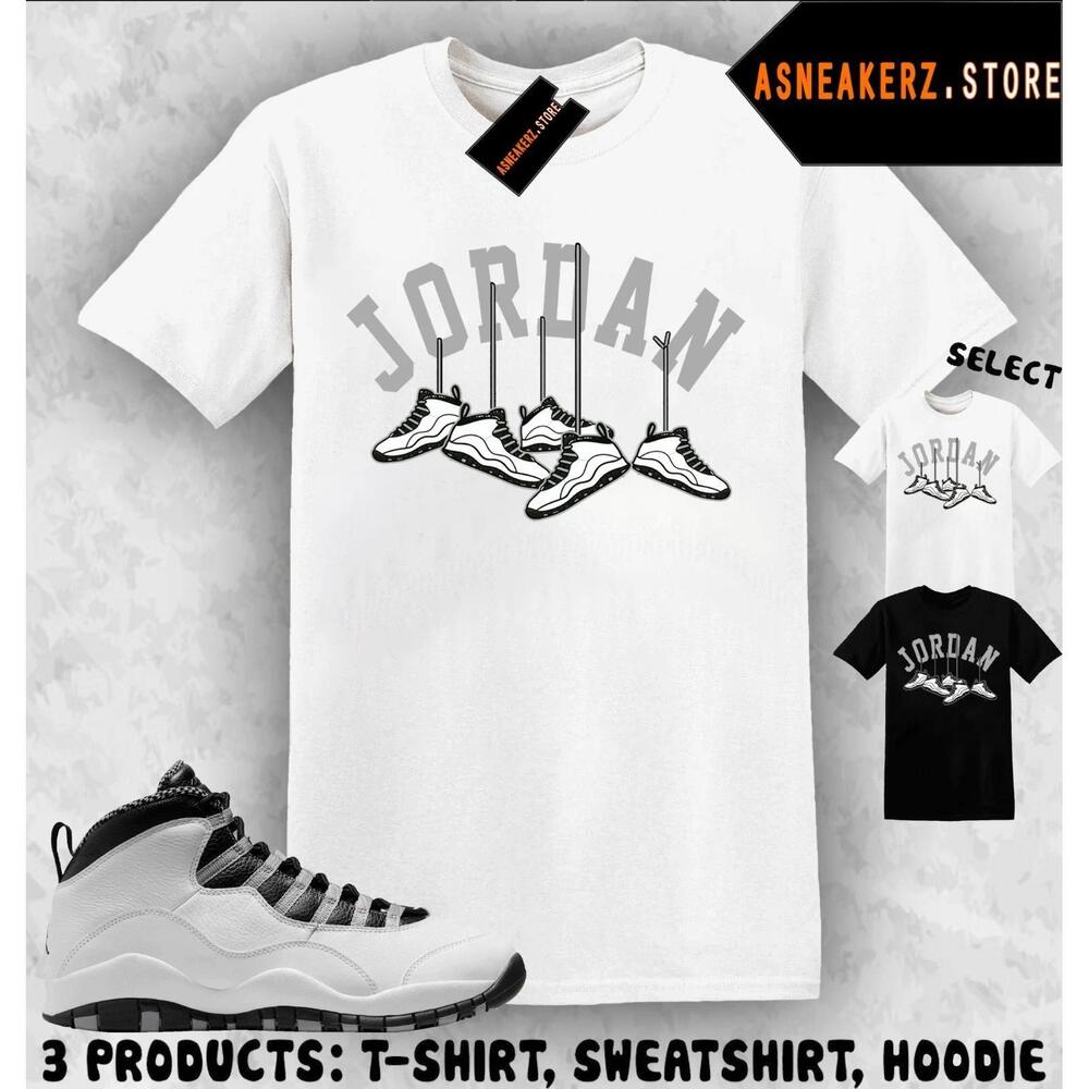 Tee Shirt Matching Aj 10 Og Steel To Match Hanging 10S T-Shirt